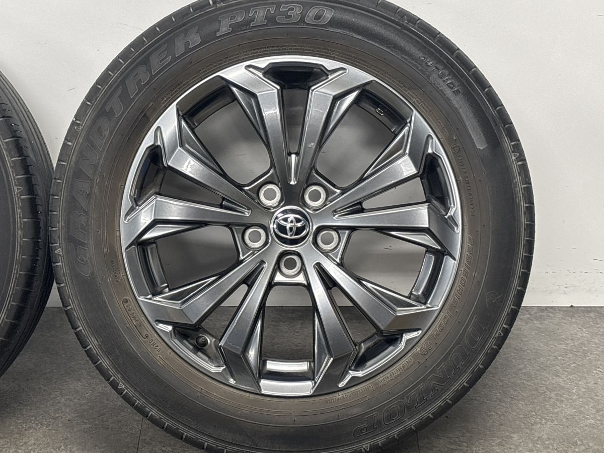 美品】トヨタ RAV4 G 後期 純正 18in 7J +35 PCD114.3 ダンロップ 