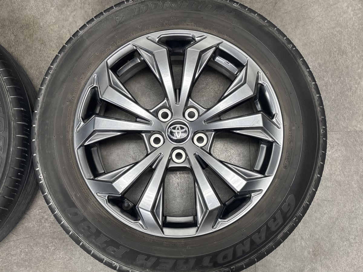 美品】トヨタ RAV4 G 後期 純正 18in 7J +35 PCD114.3 ダンロップ 