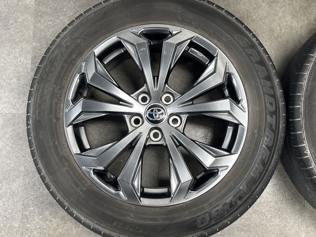 美品】トヨタ RAV4 G 後期 純正 18in 7J +35 PCD114.3 ダンロップ 
