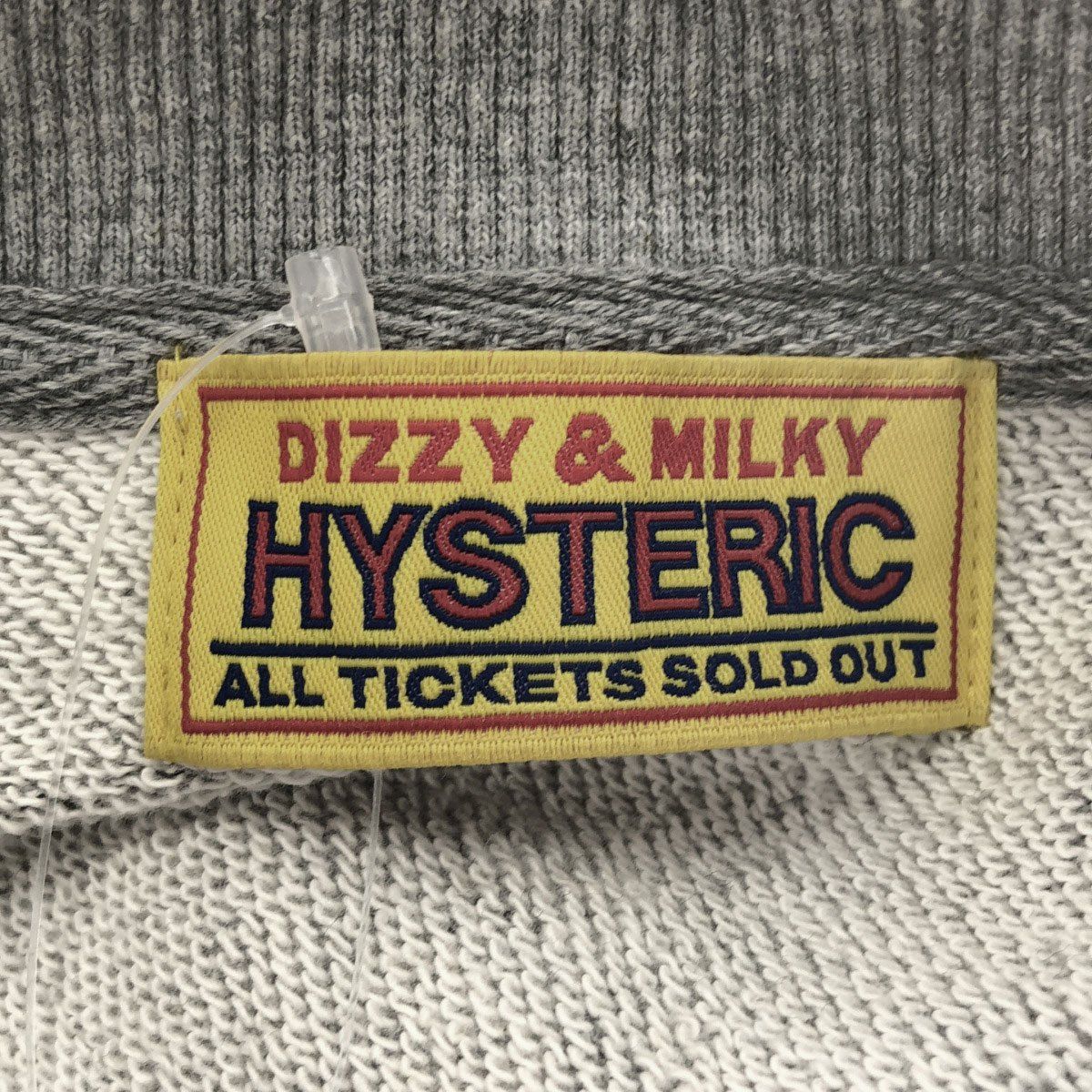 HYSTERIC GLAMOUR ヒステリックグラマー 23SS スパンコールビーズガール スウェットトレーナー 01231CS02 グレー F