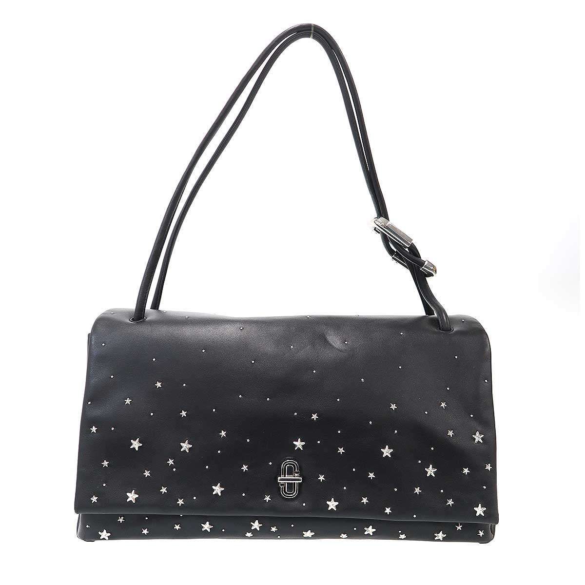 MARC JACOBS マーク ジェイコブス ザスター スタアデッド レザーデュアルショルダーバッグ ブラック