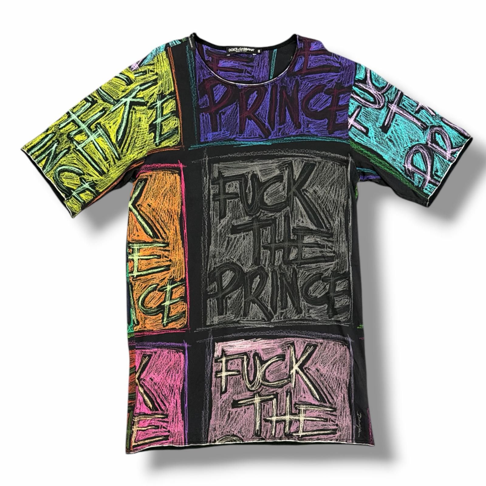 DOLCE&GABBANA FUCK THE PRINCE print T-shirt プリントTシャツ 半袖