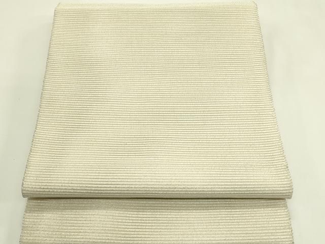 平和屋着物＊夏物　八寸名古屋帯　絽綴れ　銀通し地　正絹　逸品　CABI5594rv