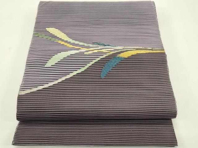 平和屋着物＊夏物　八寸名古屋帯　絽綴れ　草木文　金銀糸　正絹　逸品　CABI5595rv