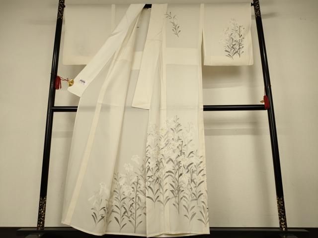 平和屋着物＊夏物　訪問着　絽　草花文　金彩　正絹　逸品　AABJ9158jd