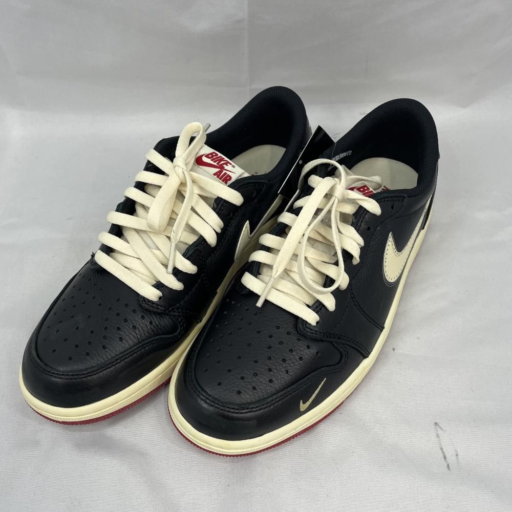 【中古】NIKE×Nigl Sylvester AIR JORDAN 1 Low Retro OG 27.5cm ブラック　IB8958-001 ナイキ[79]