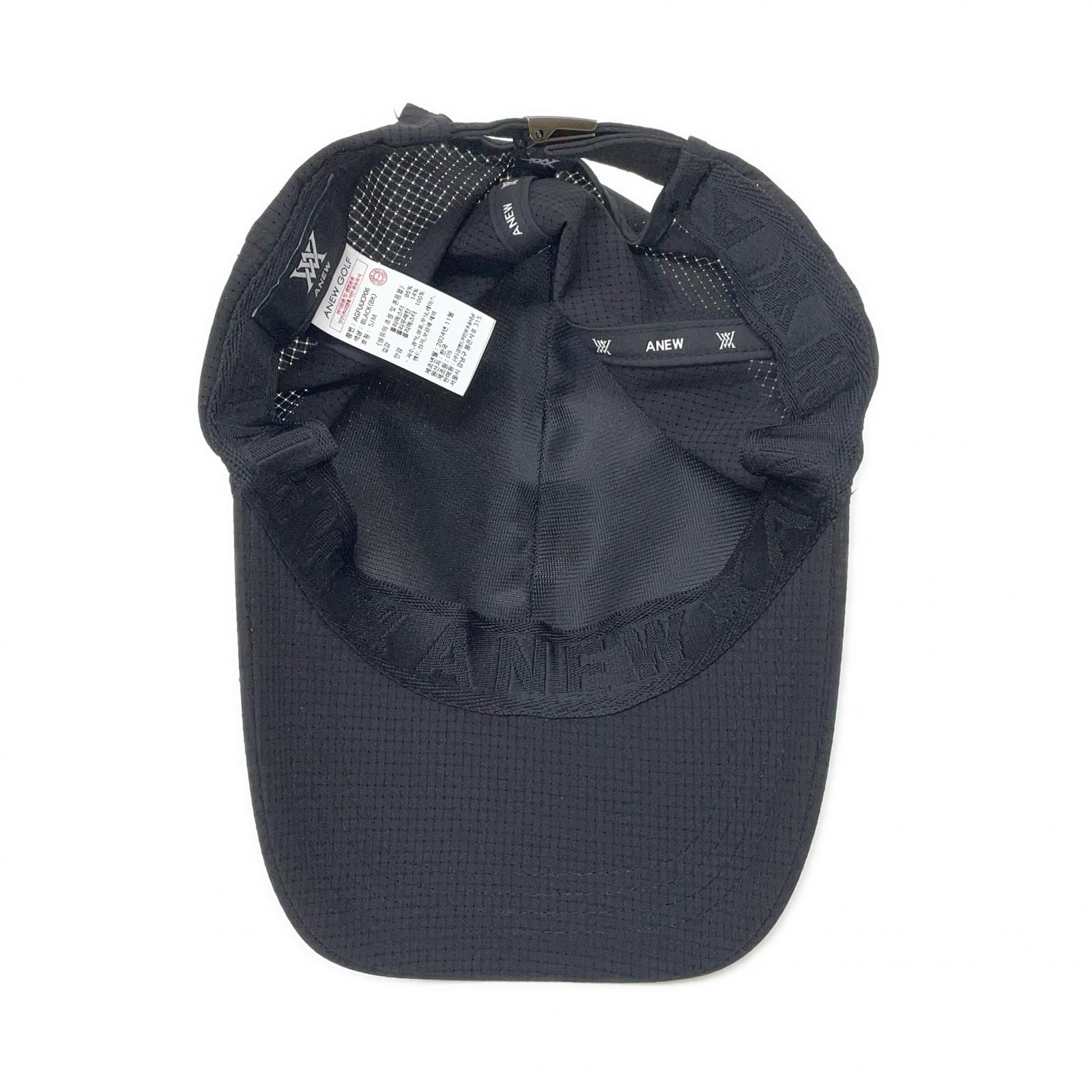 中古 キャップ フリー S/M ブラック アニュー ゴルフ ANEW GOLF