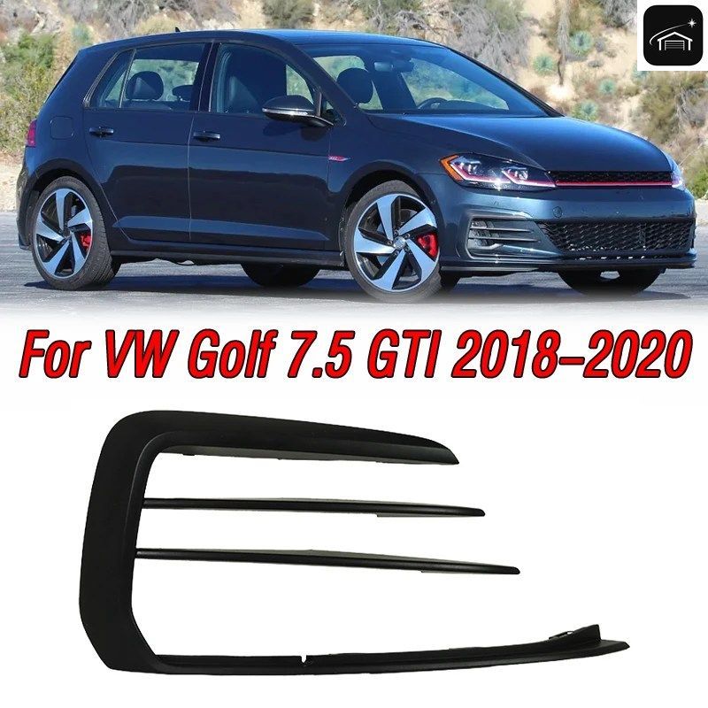 VW ゴルフ 7.5 GTI 2018 2019 2020 車用フロントバンパーフォグライトフレームカバーフロントフォグランプオープンベントグリル装飾カスタ