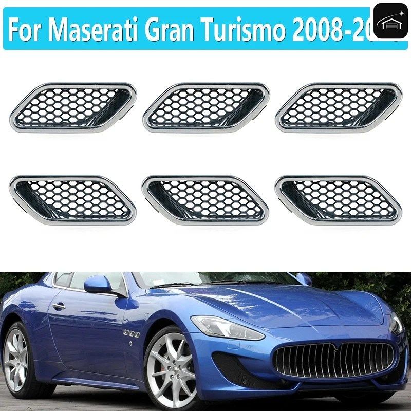 マセラティ グラントゥーリズモ 2008-2019 車用 フロントサイドグリル エアインテーク フェンダーベントグリル 68265300 68265400 カスタム