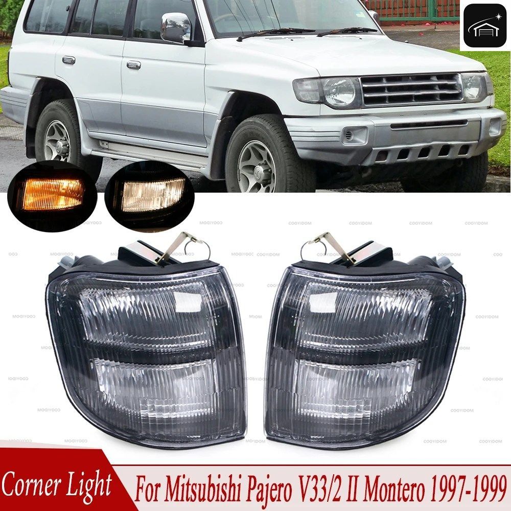 フロントサイドマーカーターンライトコーナーライトランプカーライト三菱パジェロV33 1997-1999パジェロ2 IIモンテロ1997 1998 1999 カスタ