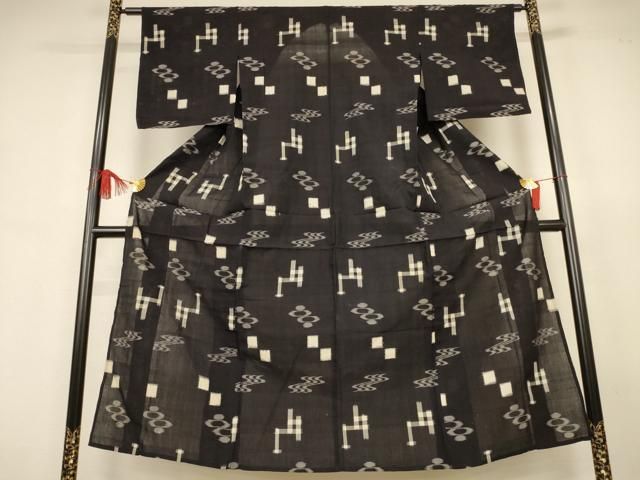 平和屋着物＊夏物　本場琉球絣　夏琉球　正絹　逸品　AABJ9092jd