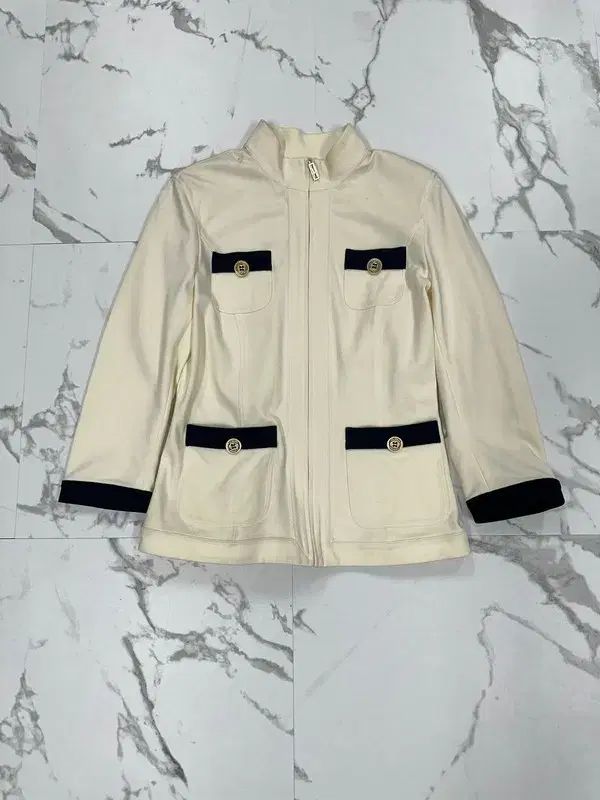 (新品) センジョーン 白 ポケット ジップアップ ジャケット