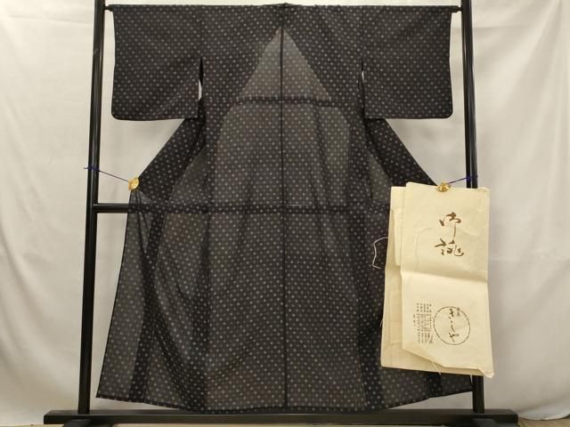 平和屋着物＊夏物　銀座きしや　本場大島紬　夏大島　花尽し　たとう紙付き　正絹　逸品　AABJ8849st