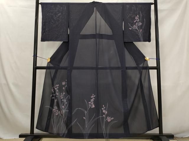 平和屋着物*夏物 訪問着 絽 草花文 正絹 逸品 AABJ8856st