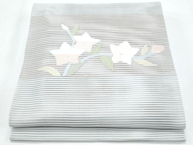 平和屋着物＊夏物　八寸名古屋帯　絽綴れ　桔梗　正絹　逸品　CABI5688fb