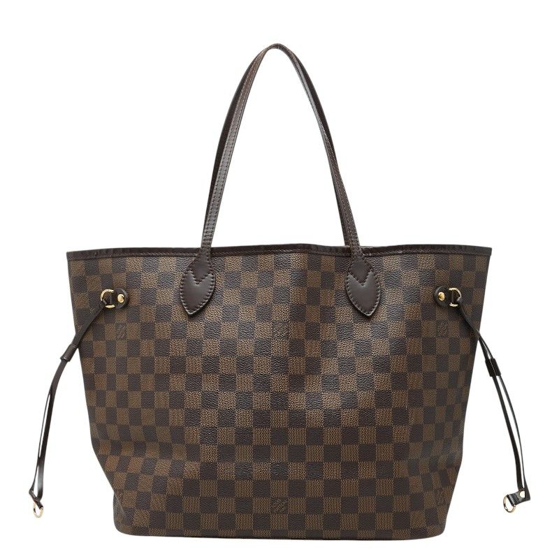 ルイ ヴィトン ダミエ ネヴァーフルMM トートバッグ ショルダーバッグ N51105 ブラウン PVC レザー レディース LOUIS VUITTON【1-0272255】