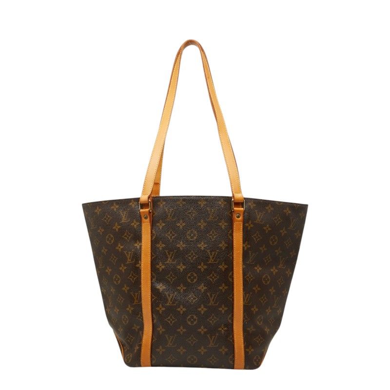 ルイ ヴィトン モノグラム サックショッピング トートバッグ ショルダーバッグ M51108 ブラウン PVC レザー レディース LOUIS VUITTON【1-0273332】