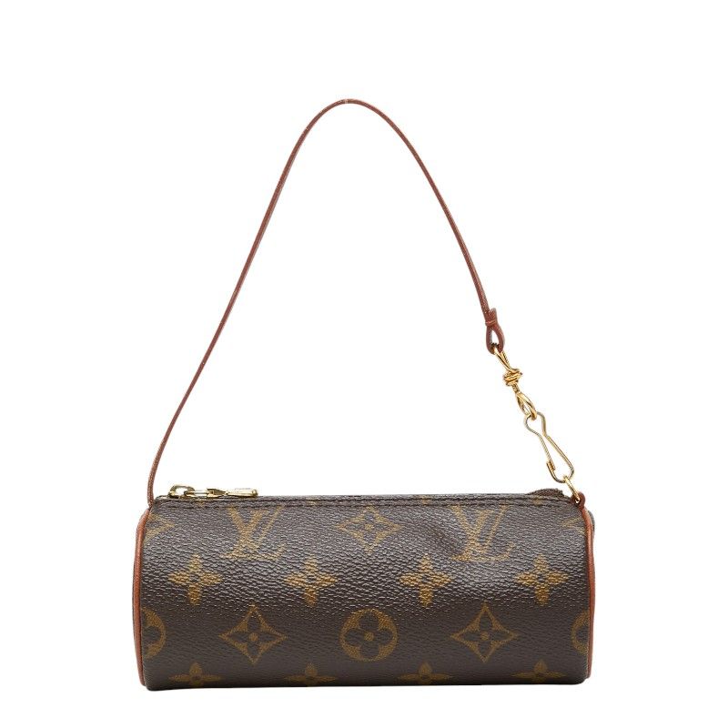 ルイ ヴィトン モノグラム パピヨン ポーチ ブラウン PVC レザー レディース LOUIS VUITTON【1-0273341】