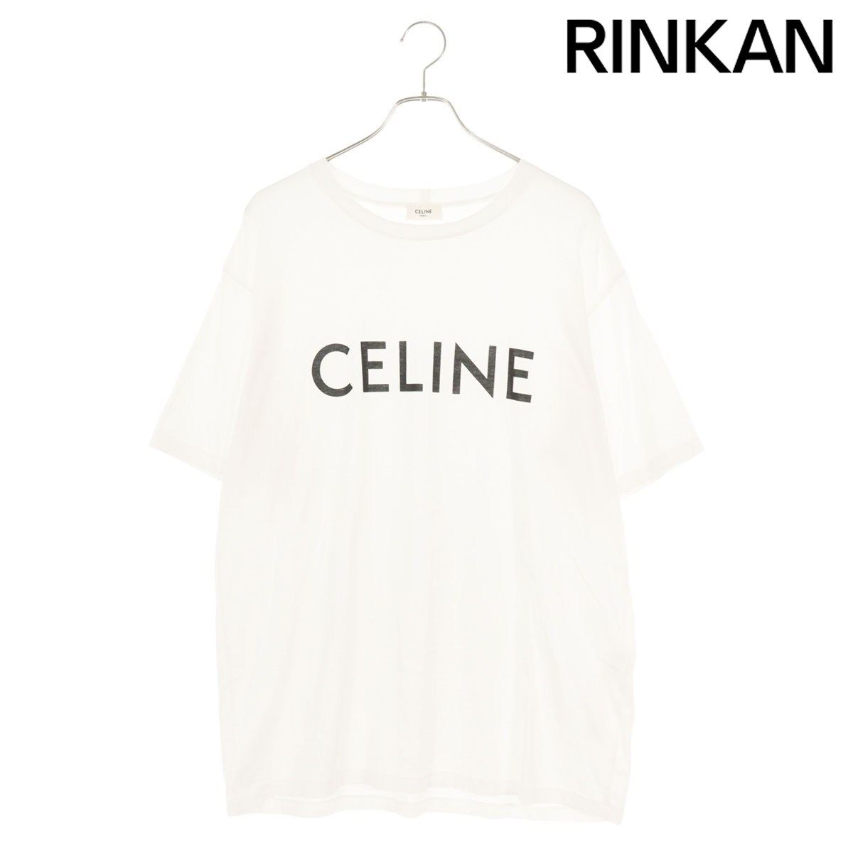 セリーヌ 2X681671Q.01CC ルーズフィットロゴプリントTシャツ メンズ L