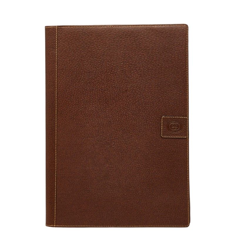 グッチ ドキュメントケース 書類ケース ブラウン レザー レディース GUCCI【1-0275254】