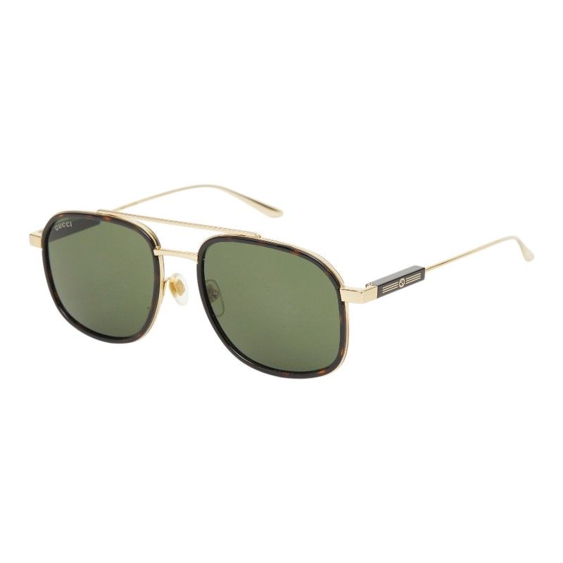 グッチ アジアフィット サングラス GG1310S 002 ブラウン ゴールド プラスチック メッキ メンズ GUCCI【1-0275434】