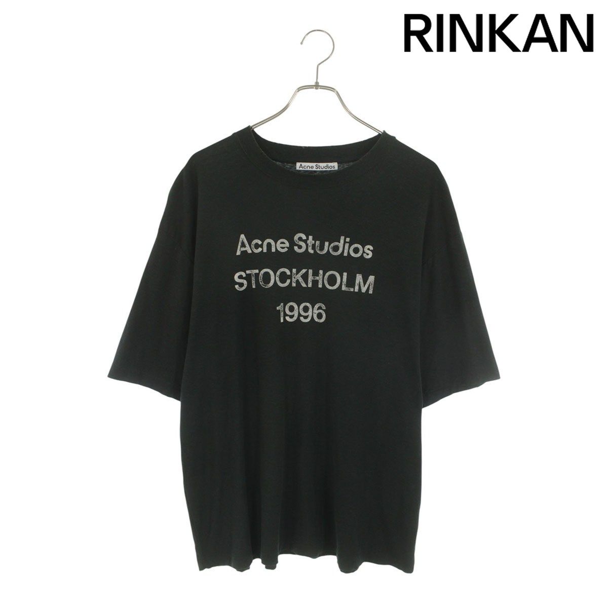 アクネストゥディオズ FN-UX-TSHI000013 ロゴプリントリラックスフィットヴィンテージ加工Tシャツ メンズ S
