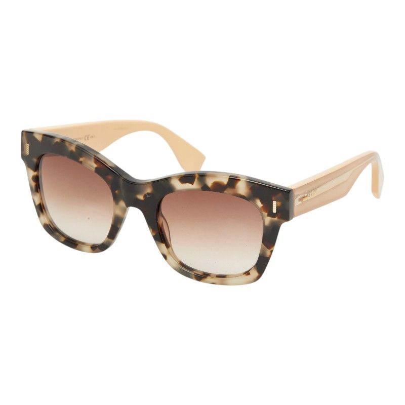 フェンディ キャットアイ グラデーション サングラス FF0025S ベージュ ブラウン プラスチック レディース FENDI【1-0275436】