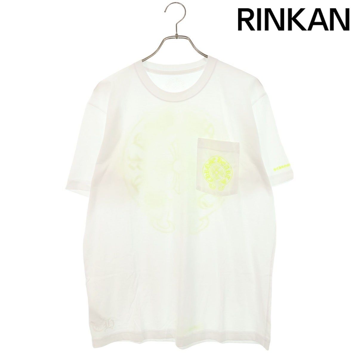 クロムハーツ Horseshoe Tee White Yellow バックホースシュープリントTシャツ メンズ L