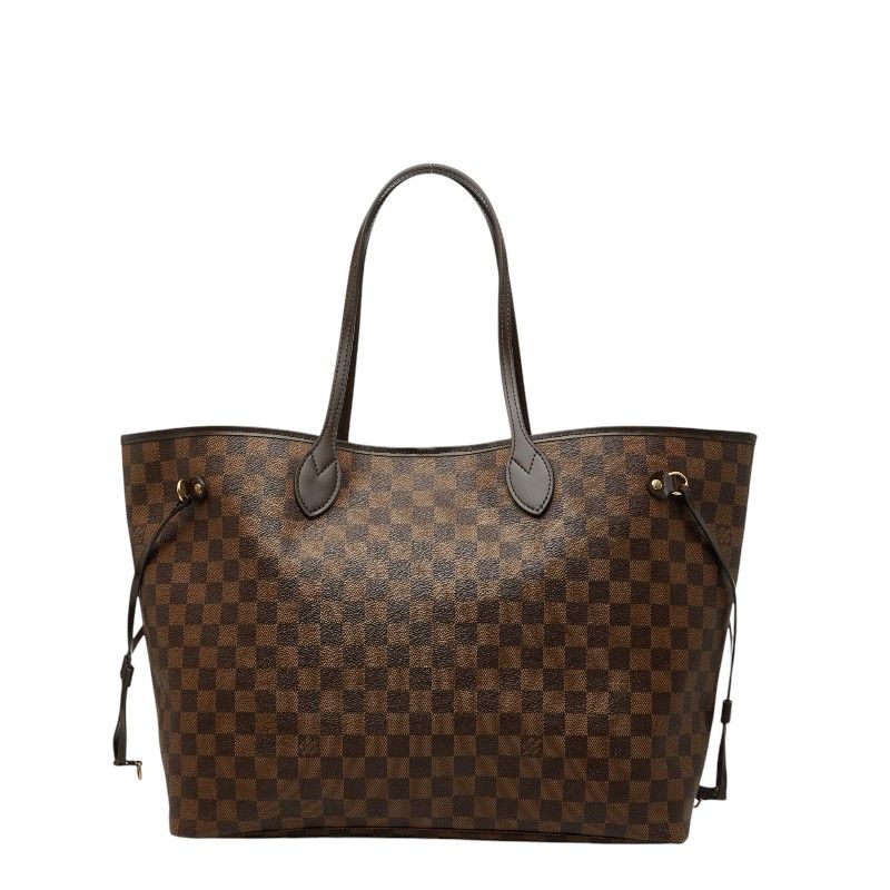 ルイ ヴィトン ダミエ ネヴァーフルGM トートバッグ ショルダーバッグ N51106 ブラウン PVC レザー レディース LOUIS VUITTON【1-0276640】