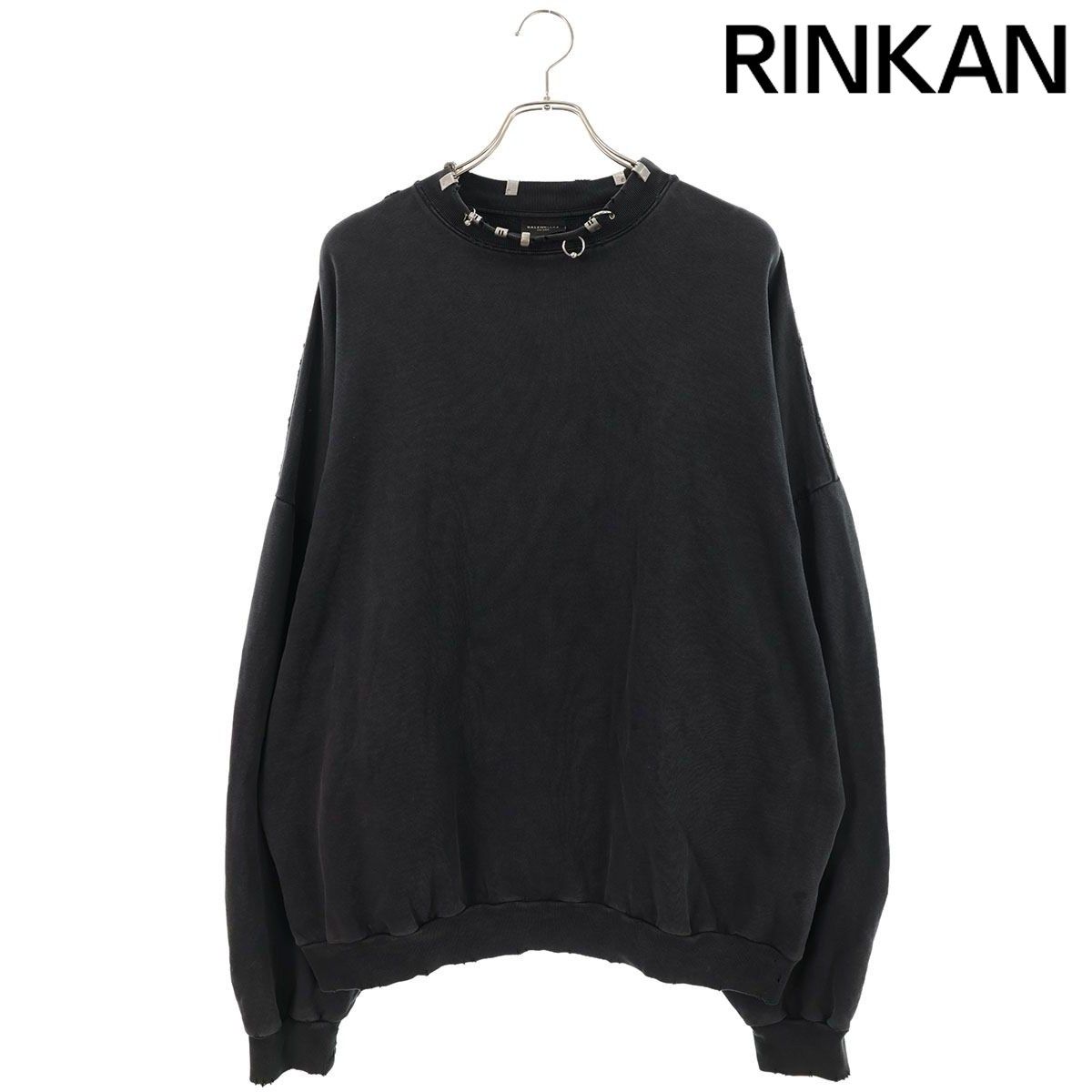 バレンシアガ 23AW 762718 TPVD9 ヴィンテージ加工ピアスクルーネックスウェット メンズ 2
