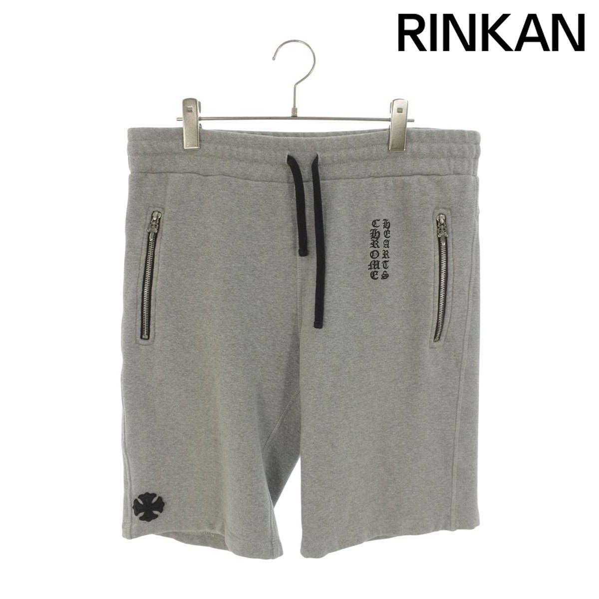 クロムハーツ Y NOT CHプラスレザーパッチ付きスウェットハーフパンツ/ショーツ メンズ L