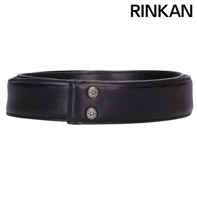 クロムハーツ 1.5 STRAP/1.5inchスクロールレーベルリベッツ レザーベルト メンズ 32