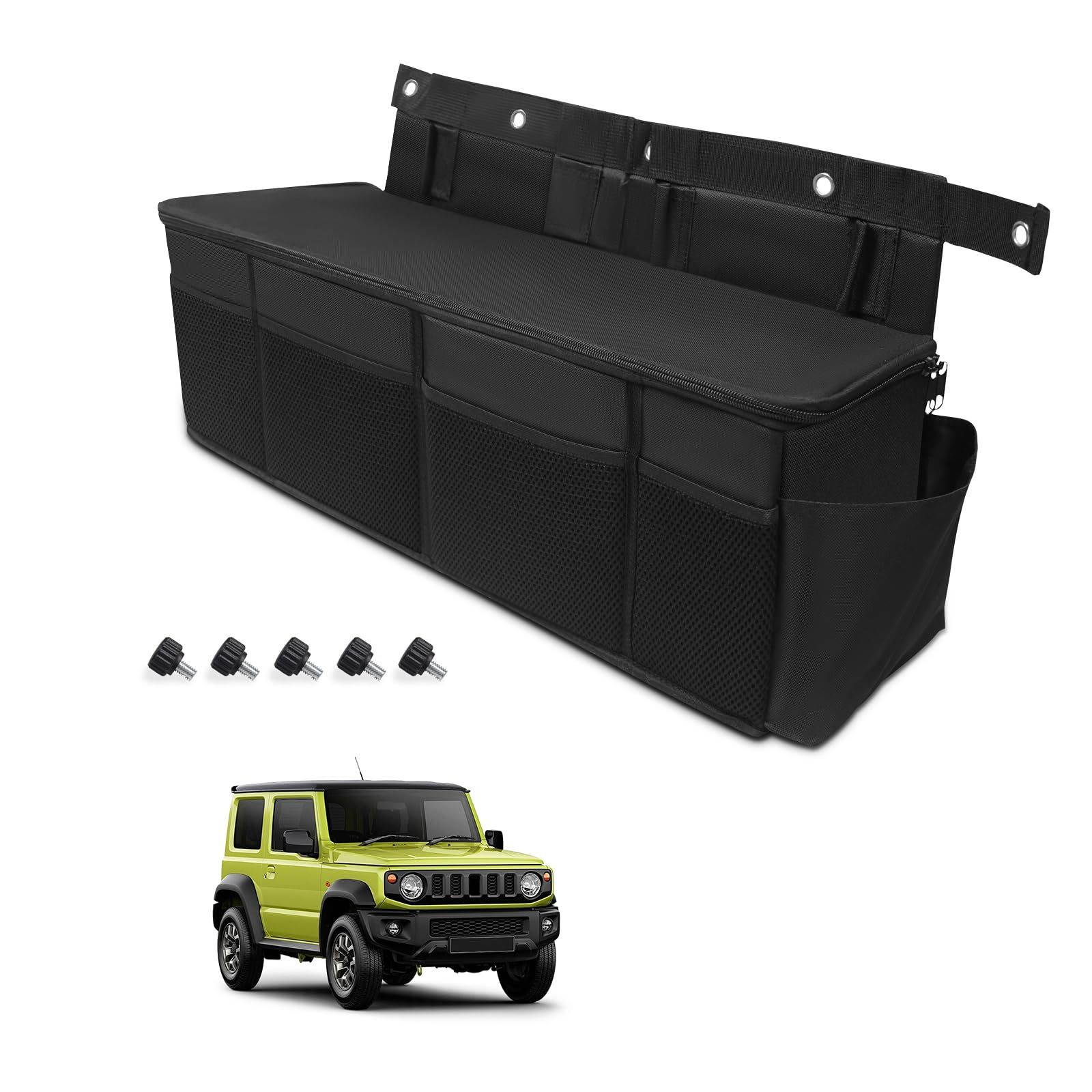 新型 ジムニー ジムニーシエラ JB64W JB74W 収納ボックス 専用 JIMNY JB04系 品物収納 マルチ収納ボックス 車種専用設計 小物入れ ひっかき防止 テーブル 運転席側用 ヘッドレストホルダー スペース増やす 車中泊 車内 大容量 後部座as