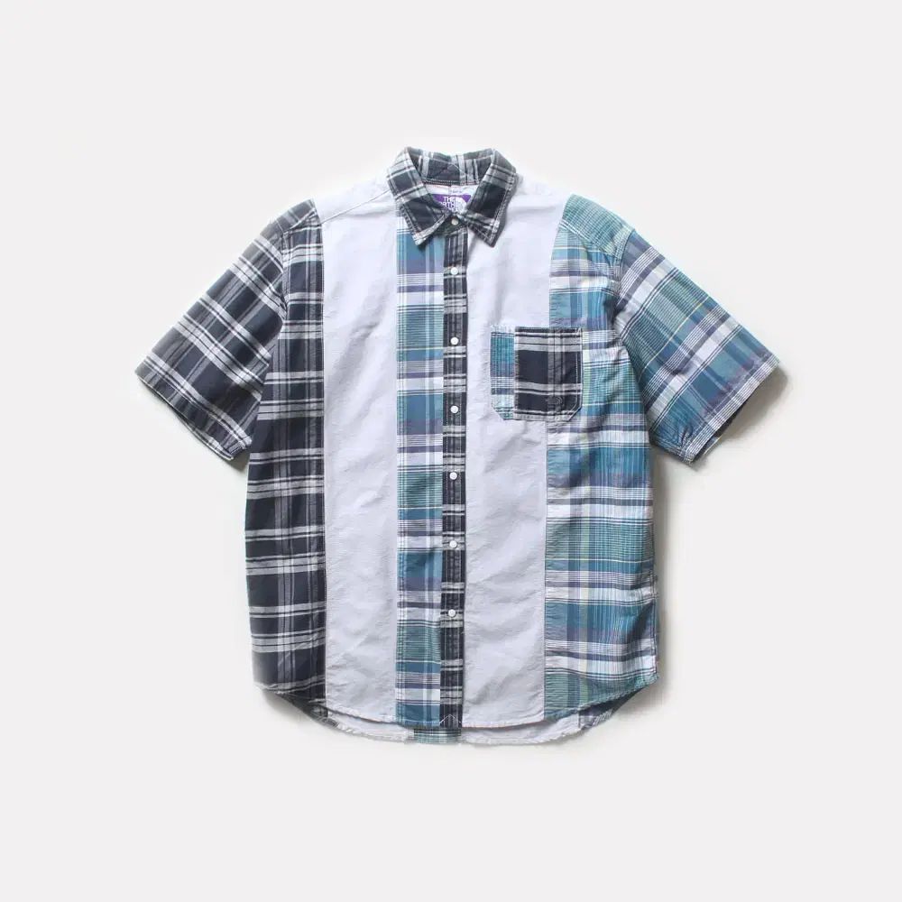 THE NORTH FACE ザノースフェイス パープルラベル パッチワークシャツ_2779