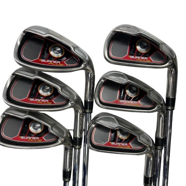 【中古】 テーラーメイド BURNER PLUS 6S USA アイアンセット IR RE-AX 85 STEEL (フレックスS) メンズ 男性用 右利き 右用 Cランク ゴルフクラブ