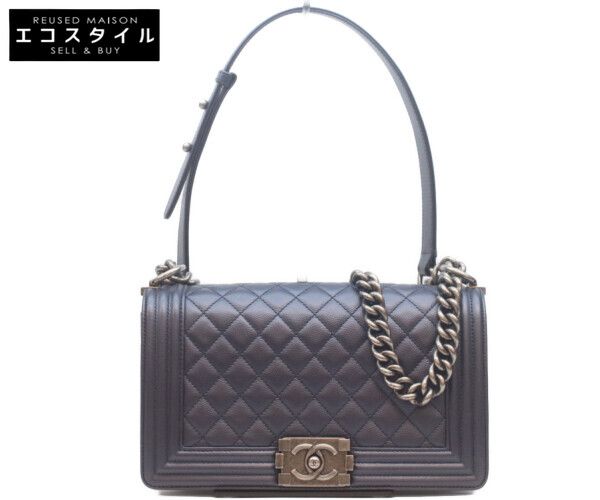 CHANEL シャネル ボーイシャネル25 キャビアスキン チェーン