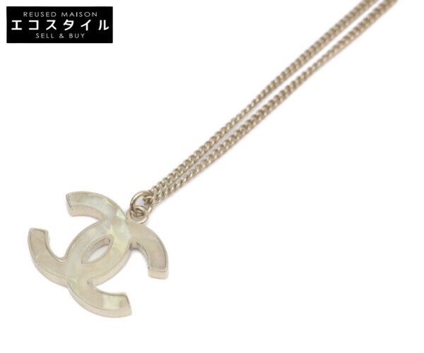 CHANEL シャネル B11A アイボリー レジン ココマーク ネックレス