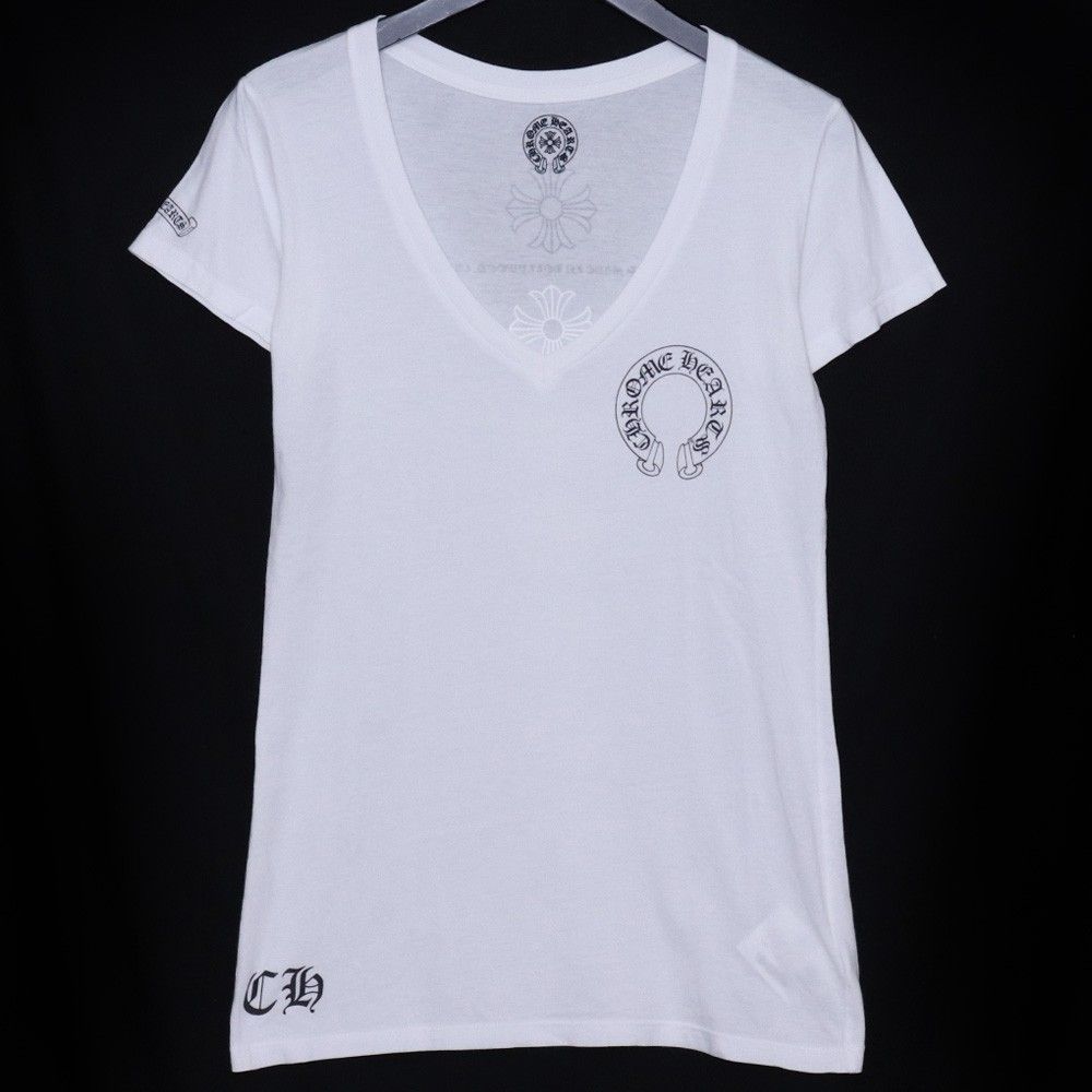 CHROME HEARTS レディース ホースシューCHプラスVネックTシャツ M