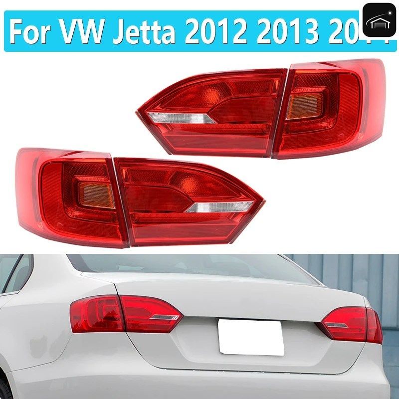 車のリアテールライト VW ジェッタ セダン 2012 2013 2014 セダン ストップブレーキランプ リアターンストップライトなし車カスタムパーツ