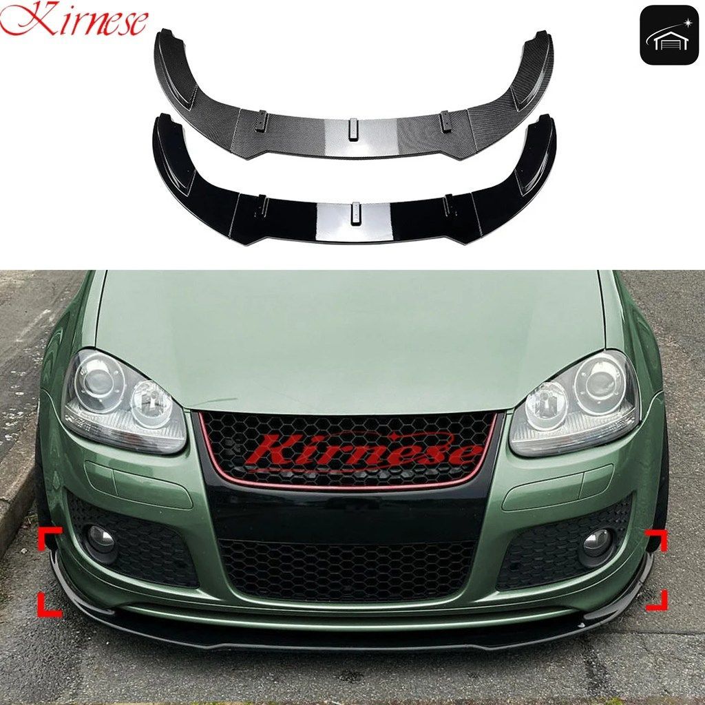 フロントバンパーリップスポイラー VW ゴルフ5 ゴルフMK5 GTI ジェッタMK5 GLI 車用フロントバンパープロテクター ロワーブレードスプリッ