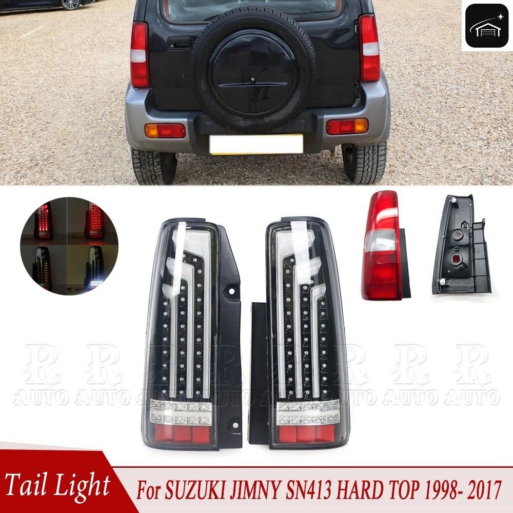 車用 リアフォグランプ LED ブレーキリバーステールランプ付き 2スタイル ジムニー SN413 ハードトップ 1998 1999 2000-2017 カスタムパー