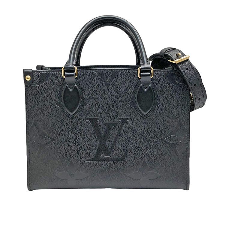 未使用品 LOUIS VUITTON ルイヴィトン モノグラム アンプラント オンザゴー PM M45653 2WAYハンドバッグ ノワール レディース ゴールド金具
