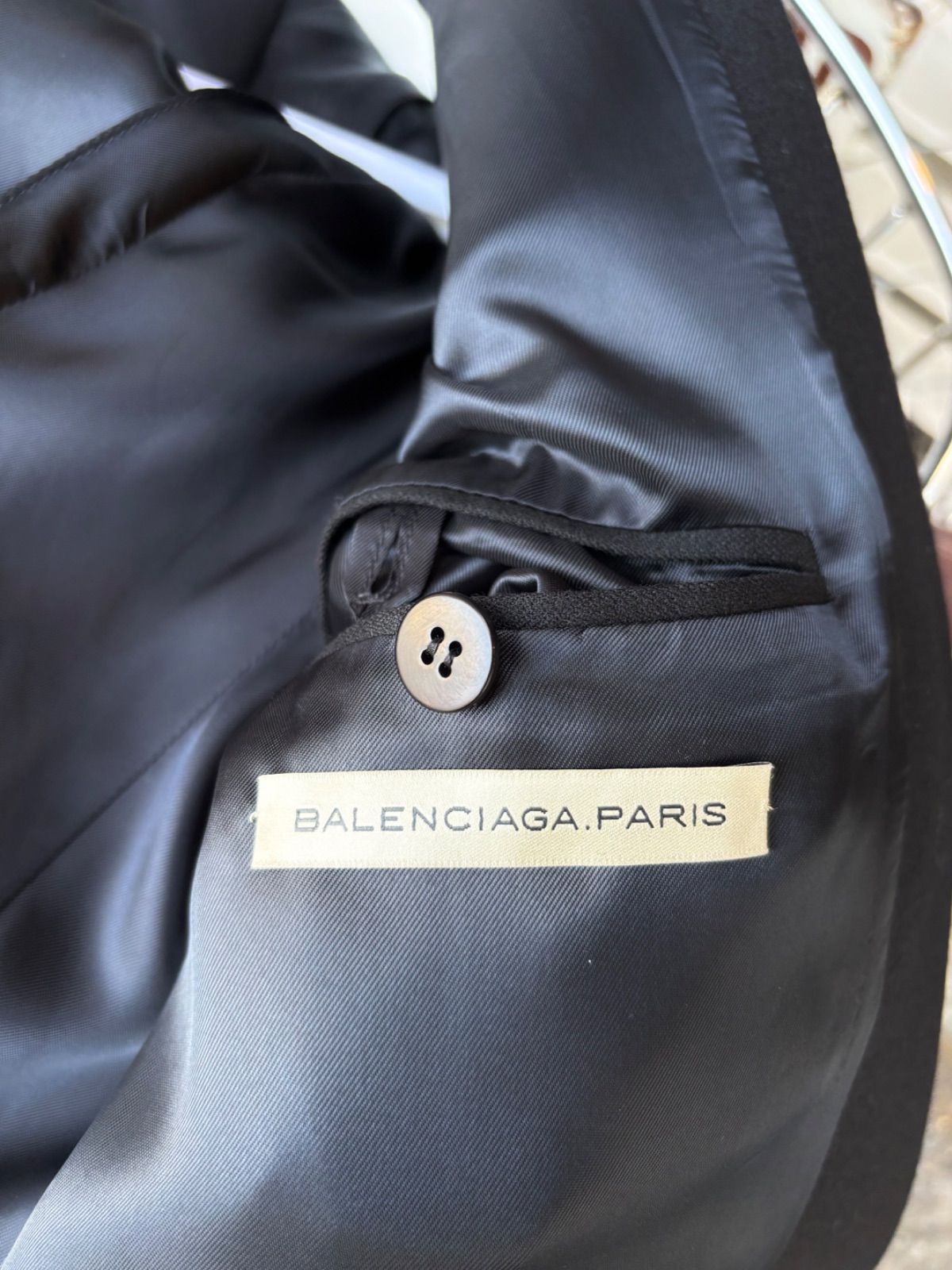 美品 BALENCIAGA バレンシアガ 切替 デザイン 2B テーラード