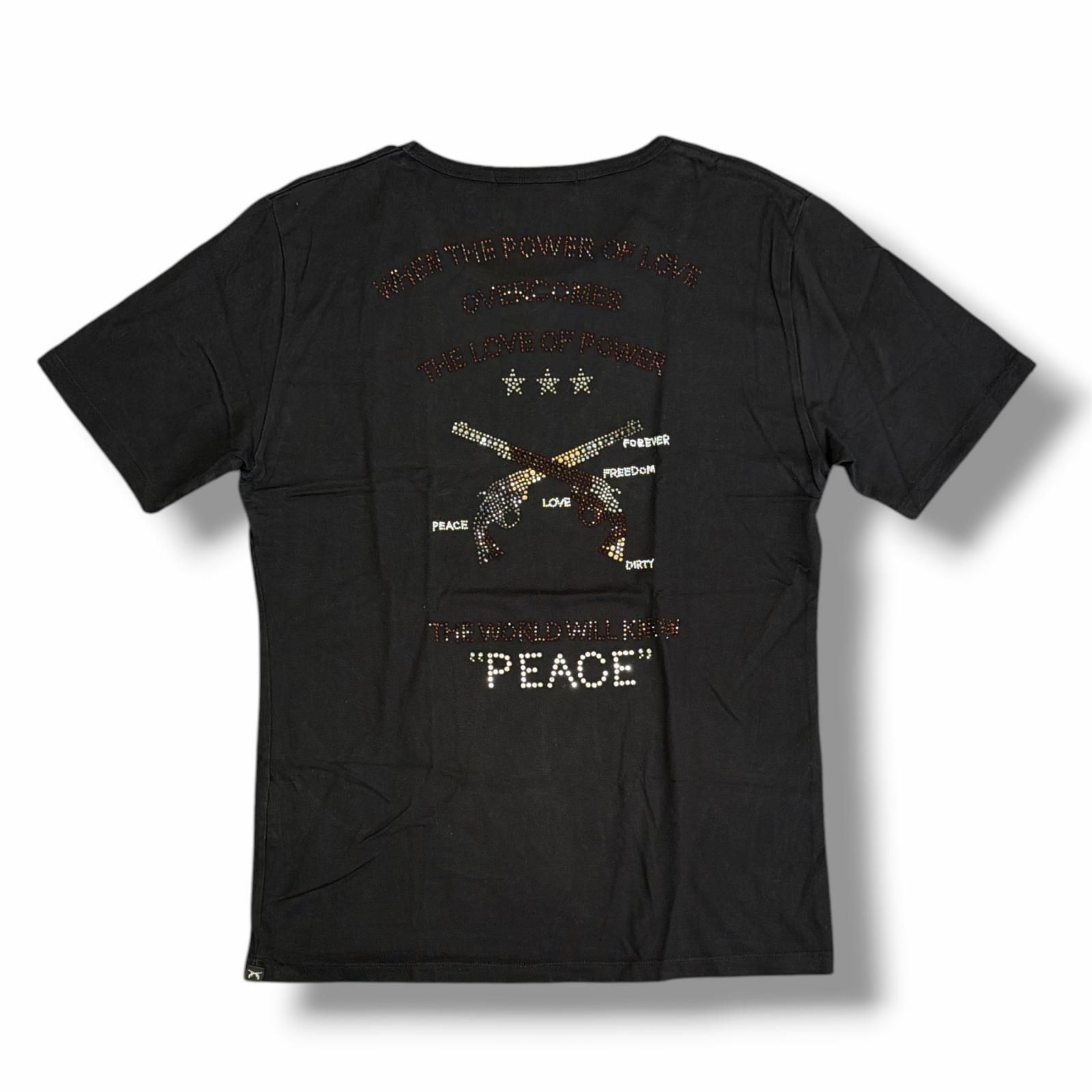 roar 二丁拳銃 ラインストーンTシャツ 半袖カットソー ロアー 09SRT 