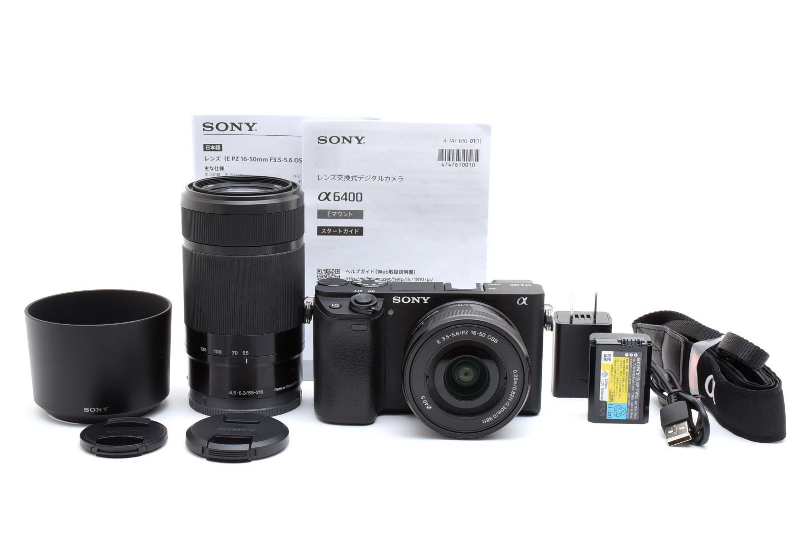 9194ショット!! 極上品 Sony α6400 ILCE-6400Y ダブルズームレンズキット ブラック な０６