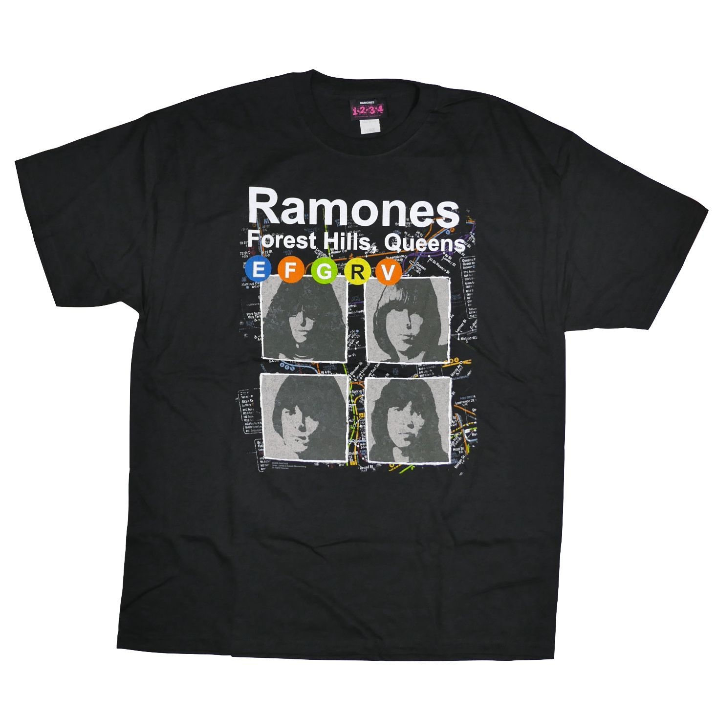 【XL】00s 新品 デッドストック Ramones ラモーンズ Tシャツ Forest Hills, Queens
