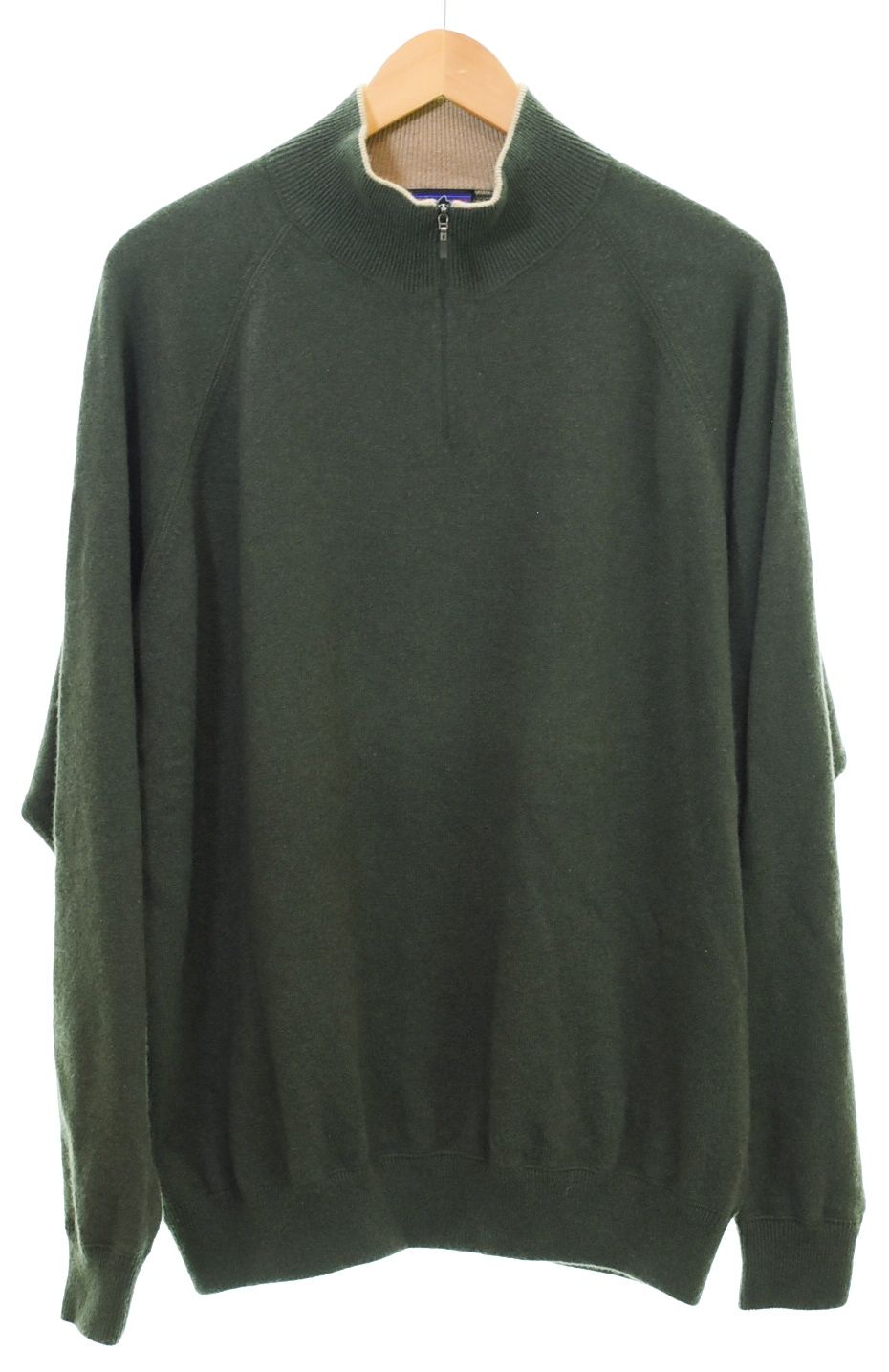 パタゴニア PATAGONIA 00s Cashmere Half Zip Sweater カシミヤ ハーフ ジップ セーター STYLE 50850FA XL セーター グリーン LLサイズ 103MT-4834