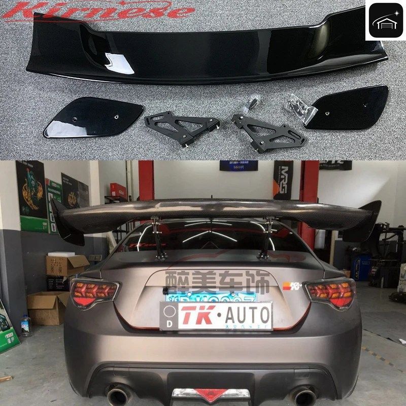 スバル BRZ トヨタ 86 GT86 2012-2021 ABS樹脂製 未塗装 リアルーフ GT スポイラー ウィング トランクリップブーツ カバー カスタム パーツ