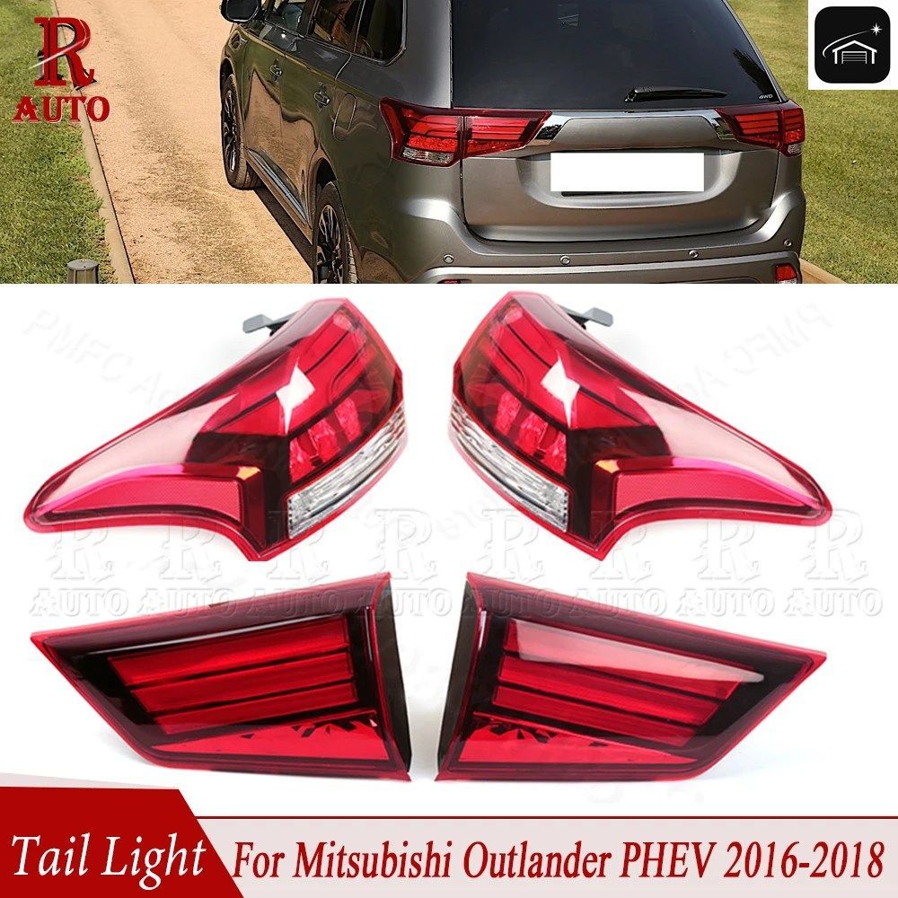 LEDリアテールライト 三菱 アウトランダーPHEV 2016-21 車用 ストップブレーキランプ バンパー警告灯カスタムパーツ