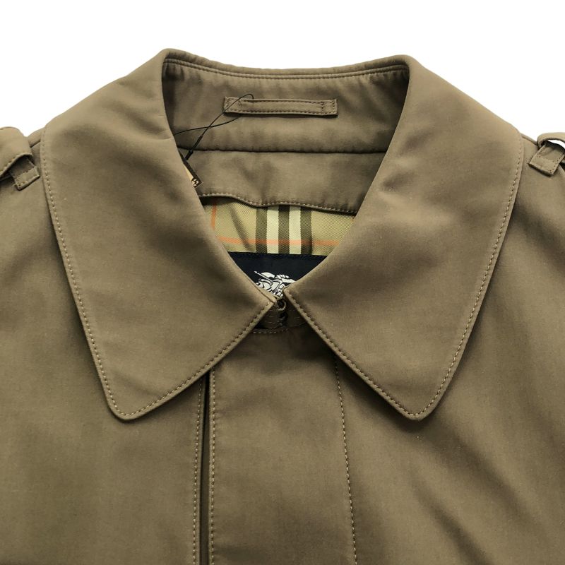 【中古】BURBERRY ステンカラーコート サイズLL カーキ ライナー付き バーバリー[92][240092340164] 中古】BURBERRY ステンカラーコート サイズLL カーキ ライナー付き
